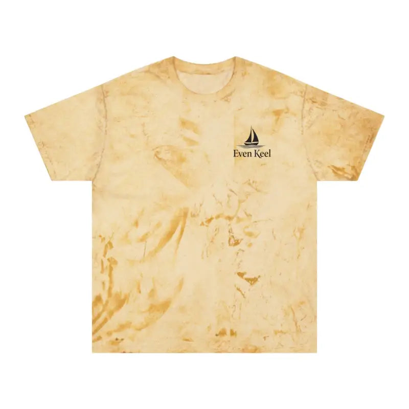Beige tie-dye t-shirt from Life’s a Beach Unisex T Shirt for coastal relaxation