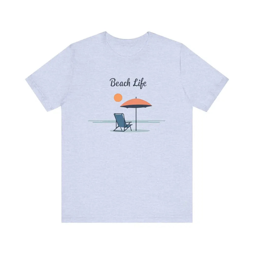 Light blue t-shirt from Life’s a Beach Unisex Tee Tropical Vacation Shirt collection