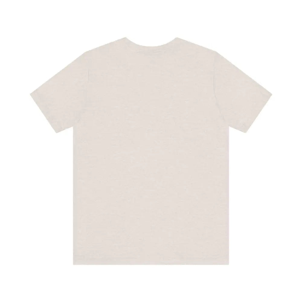 Plain beige t-shirt displayed as part of Life’s a Beach Unisex Tee Tropical Vacation Shirt