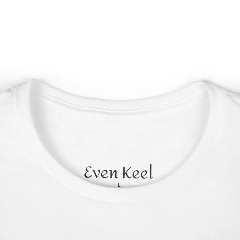 Light Blue Women’s Gardening Tee showcasing a white t-shirt neckline detail