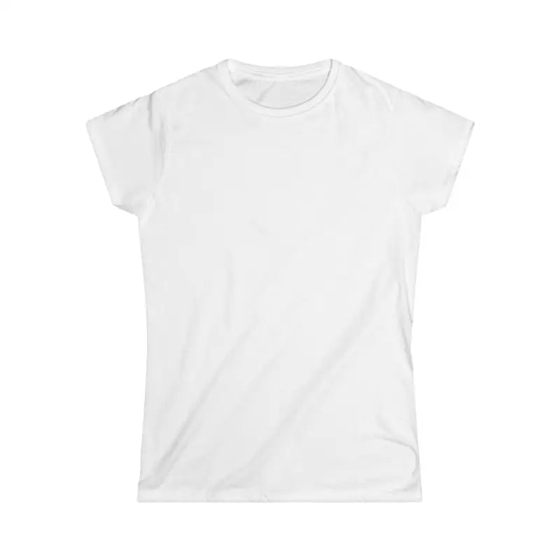 White short-sleeved t-shirt displayed with Light Blue Women’s Gardening Tee design