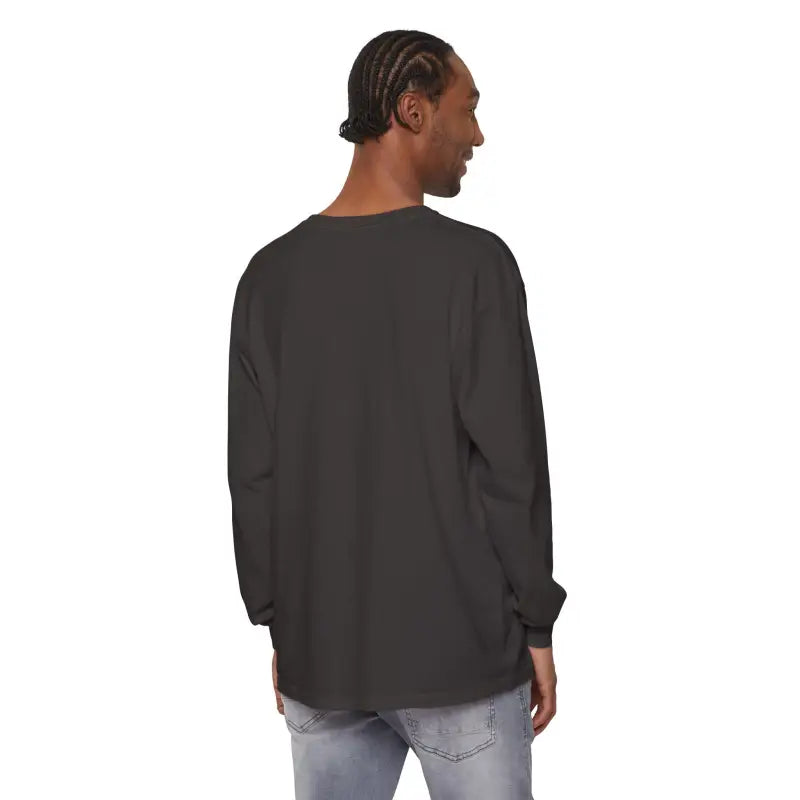 Gray long-sleeved shirt displayed with Yellow Long Sleeved Shirt featuring Newport graphic