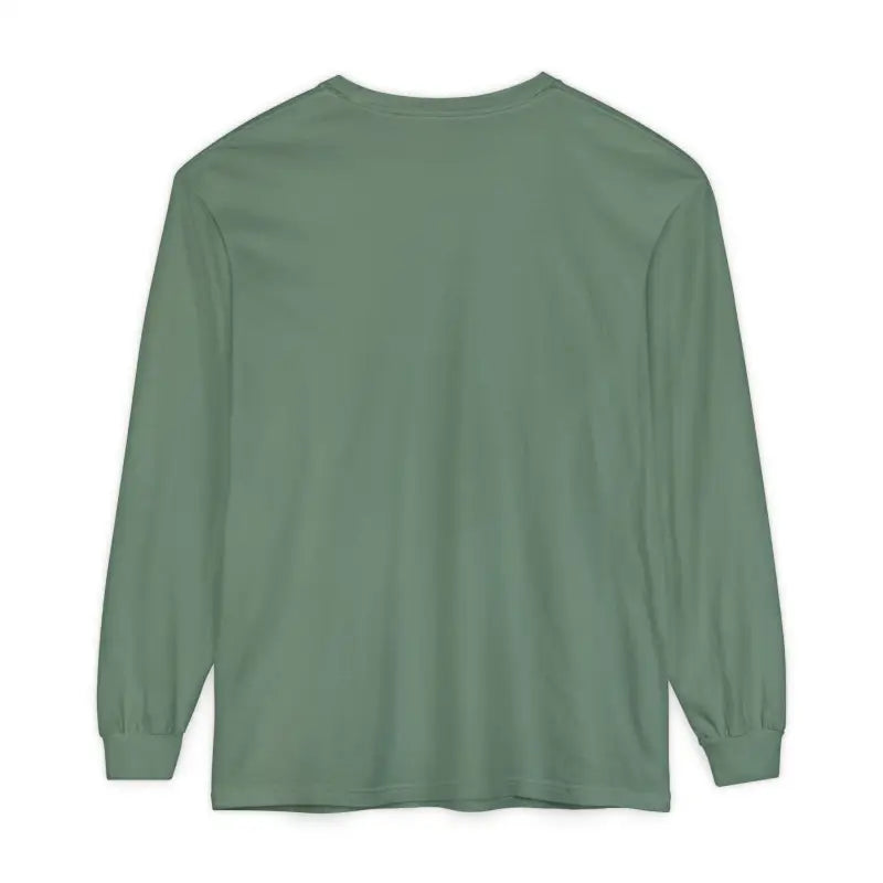 Green long-sleeved shirt featured in Yellow Long Sleeved Shirt with Newport Graphic
