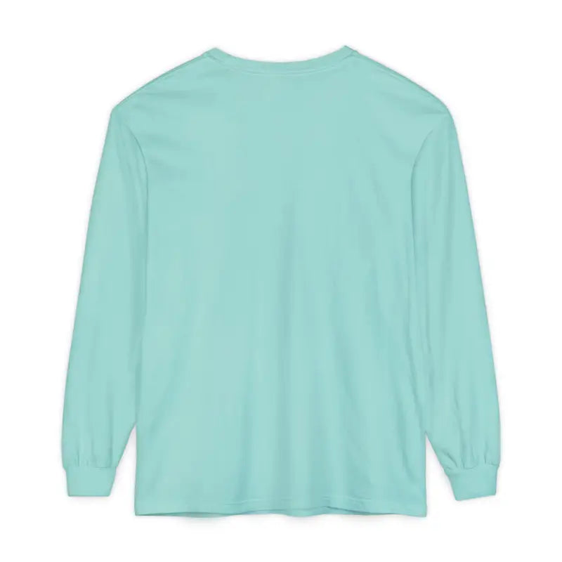 Mint green long-sleeved shirt displayed with Yellow Long Sleeved Shirt with Newport Graphic