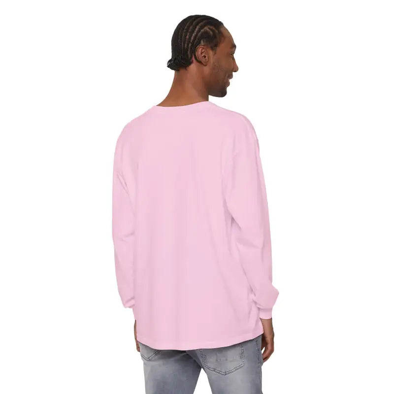 Pink long-sleeved shirt featured in Yellow Long Sleeved Shirt with Newport Graphic