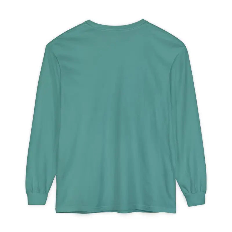 Turquoise long-sleeved shirt featured in Yellow Long Sleeved Shirt with Newport Graphic