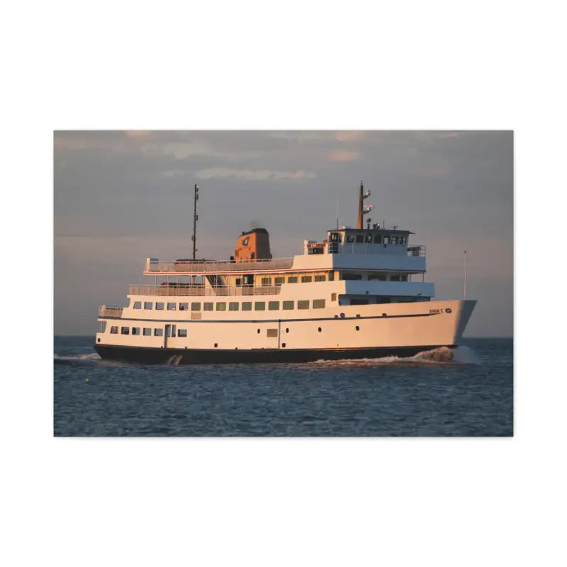 White passenger ferry M/V Anna C featured in Ocean Cruiser Decor collection
