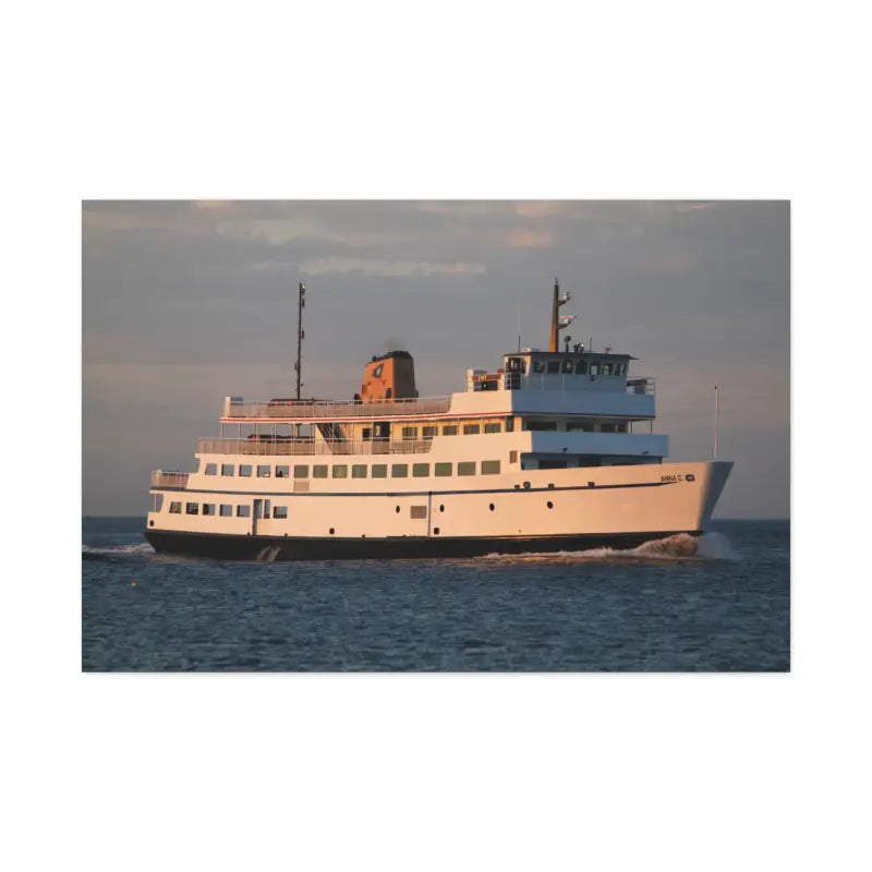 White passenger ferry M/V Anna C featured in Ocean Cruiser Decor collection