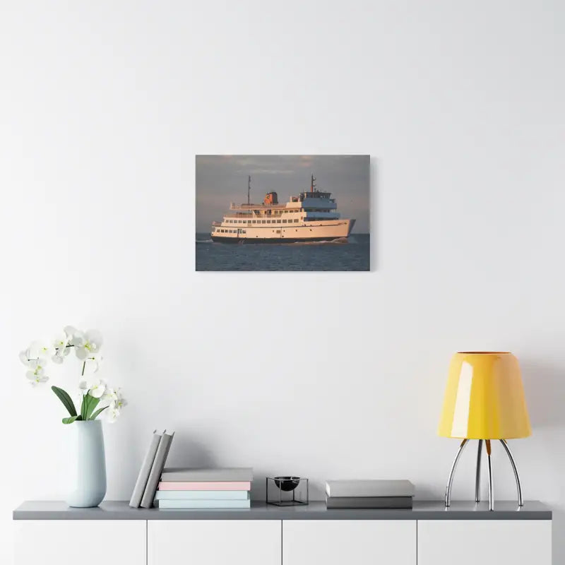 Ferry boat canvas print of M/V Anna C Block Island Ferry ocean cruiser decor