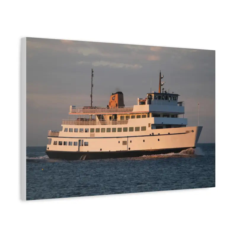 Ferry boat canvas print of M/V Anna C Block Island Ferry for ocean cruiser decor