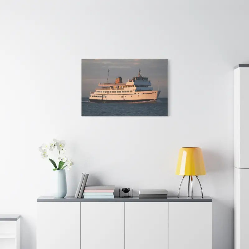 Ferry boat canvas print of M/V Anna C Block Island Ferry ocean cruiser decor