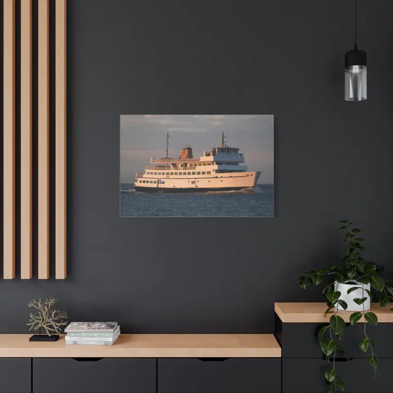 Ferry boat canvas print of M/V Anna C Block Island Ferry for ocean cruiser decor