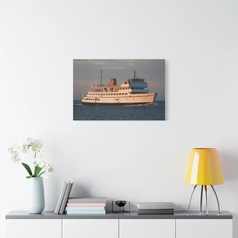 Ferry boat canvas print of M/V Anna C Block Island Ferry ocean cruiser decor