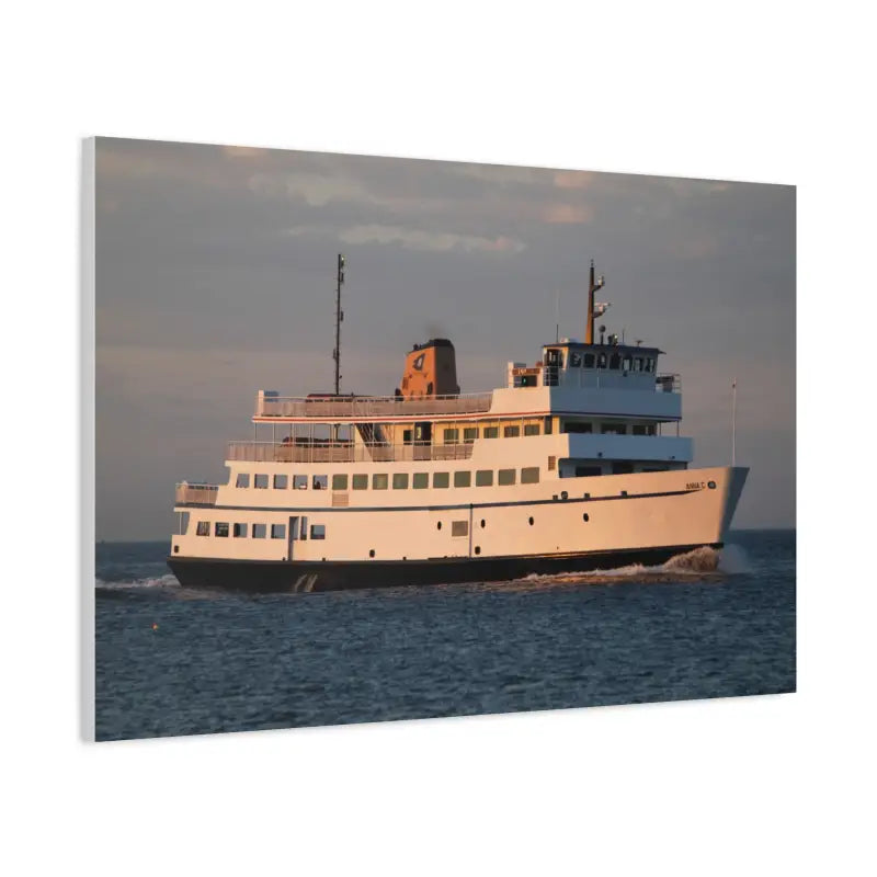 Ferry boat canvas print of M/V Anna C Block Island Ferry Ocean Cruiser Decor