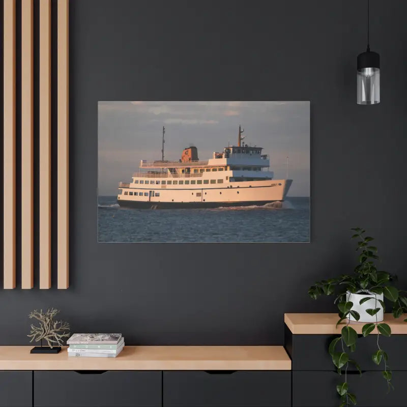 Ferry boat canvas print of M/V Anna C Block Island Ferry Ocean Cruiser Decor