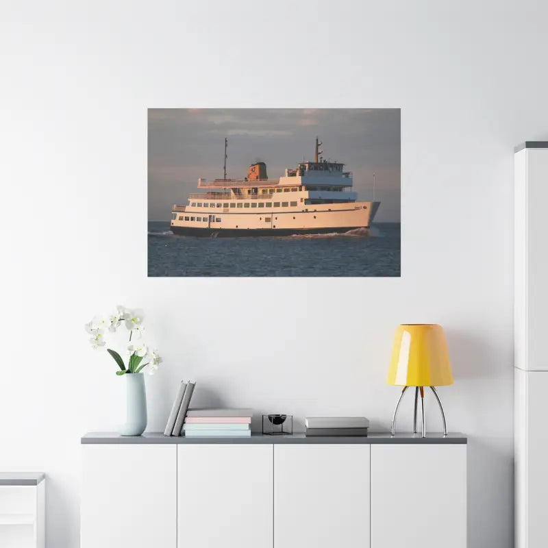 Ferry boat canvas print of M/V Anna C Block Island Ferry Ocean Cruiser Decor