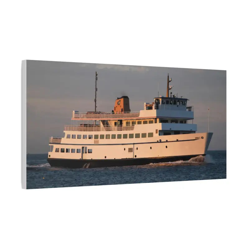 White passenger ferry M/V Anna C Block Island Ferry in Ocean Cruiser Decor