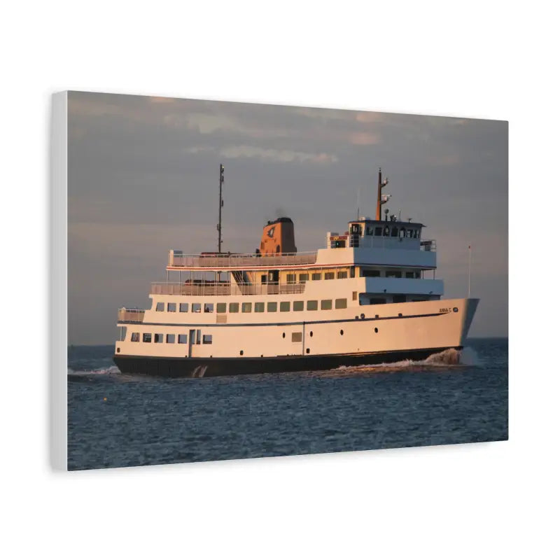 White passenger ferry M/V Anna C Block Island Ferry for Ocean Cruiser Decor
