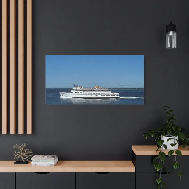 Ferry boat canvas print of M/V Carol Jean Block Island Ferry for nautical decor