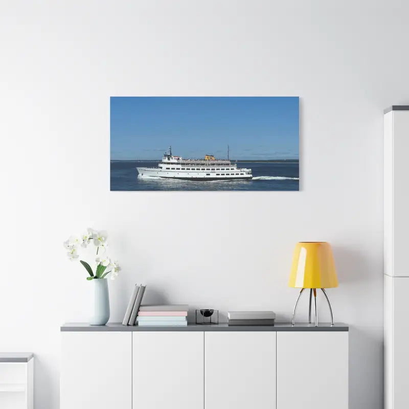 Ferry boat canvas print of M/V Carol Jean Block Island Ferry for nautical decor
