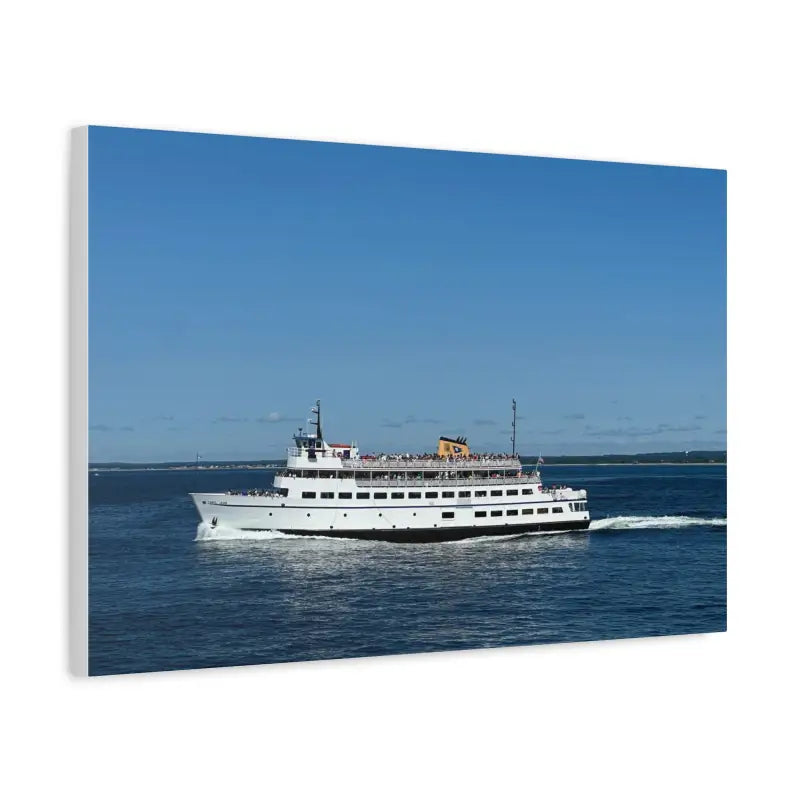 Canvas print of M/V Carol Jean Block Island Ferry on a busy nautical day