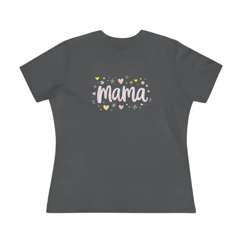 Gray Mama Heart Women’s T-Shirt featuring a stylish mama design for mothers