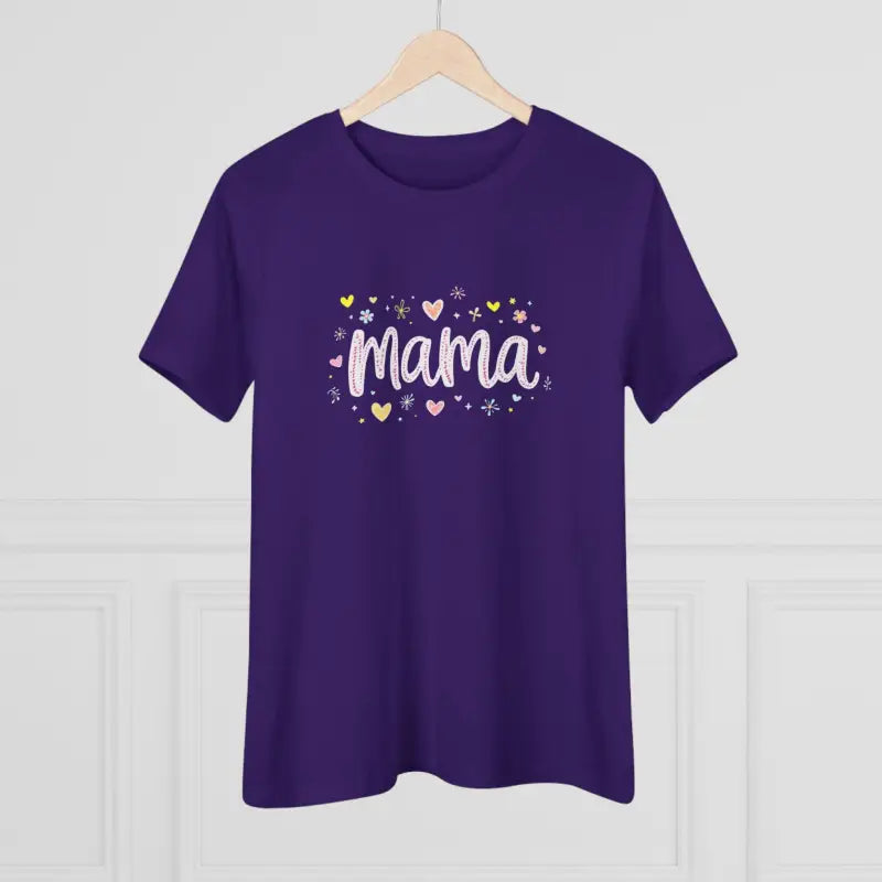 Purple Mama Heart Women’s T Shirt featuring stylish mama design for mothers