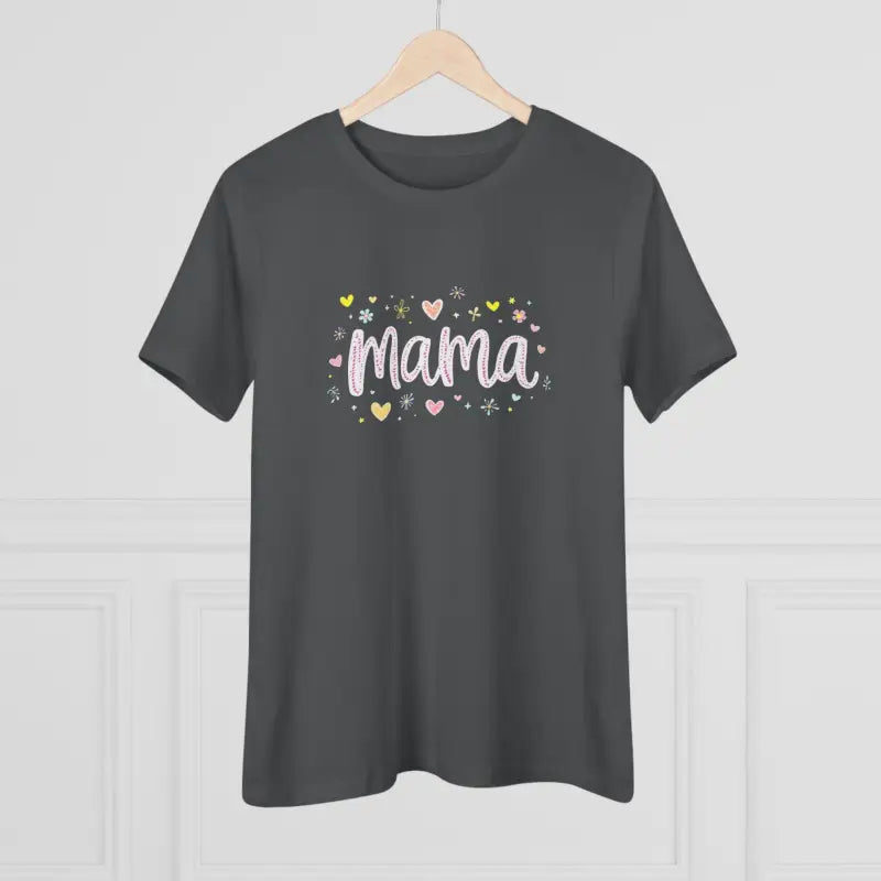 Gray Mama Heart Women’s T Shirt featuring a stylish mama design for mothers