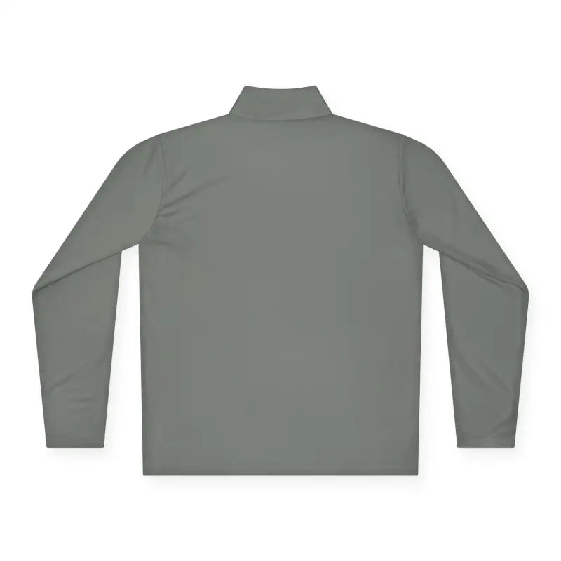 Gray long-sleeved quarter-zip shirt from Men Simple Block Island collection
