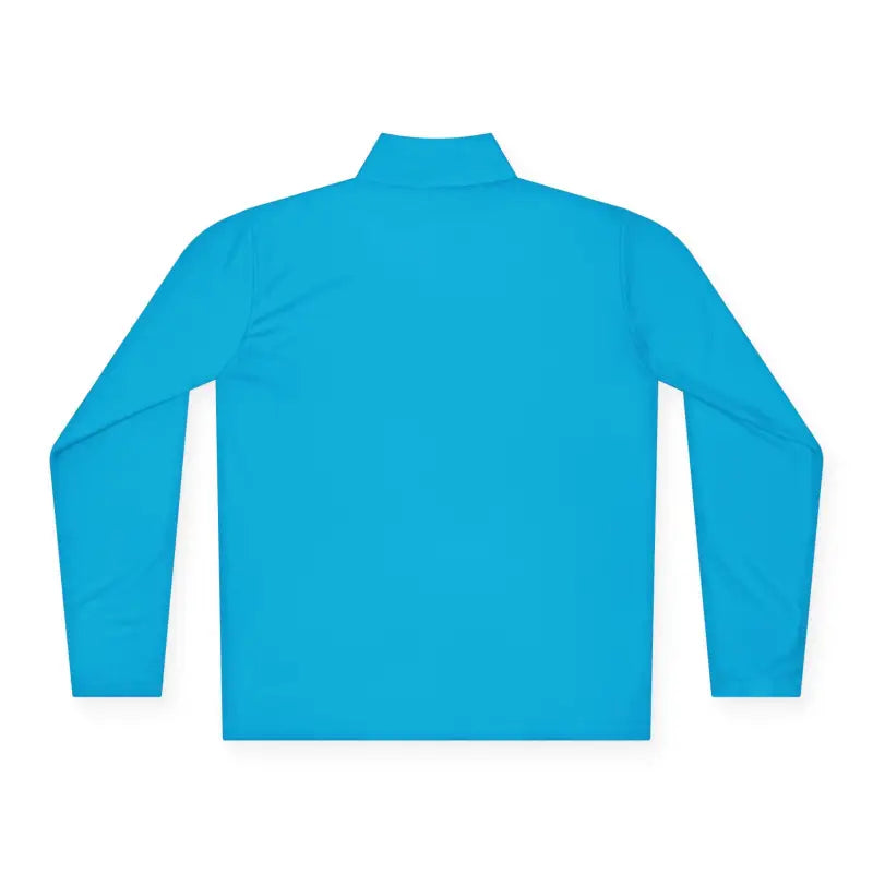 Turquoise long-sleeved pullover in Men’s Simple Block Island Quarter Zip Pullover