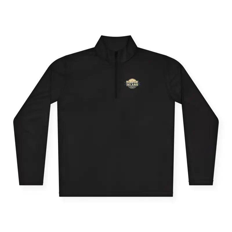 Black long-sleeved pullover from Men Simple Block Island Quarter Zip Pullover collection
