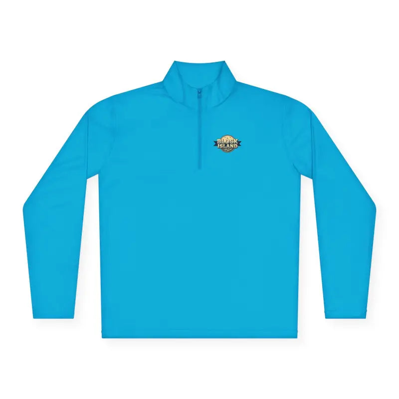 Aqua long-sleeved pullover from Men Simple Block Island Quarter Zip Pullover collection