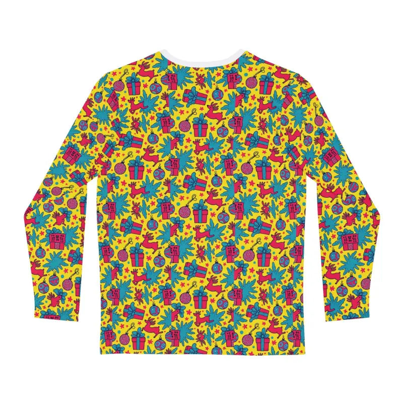 Men’s Festive Patterned Long Sleeved Christmas Sweater featuring holiday designs