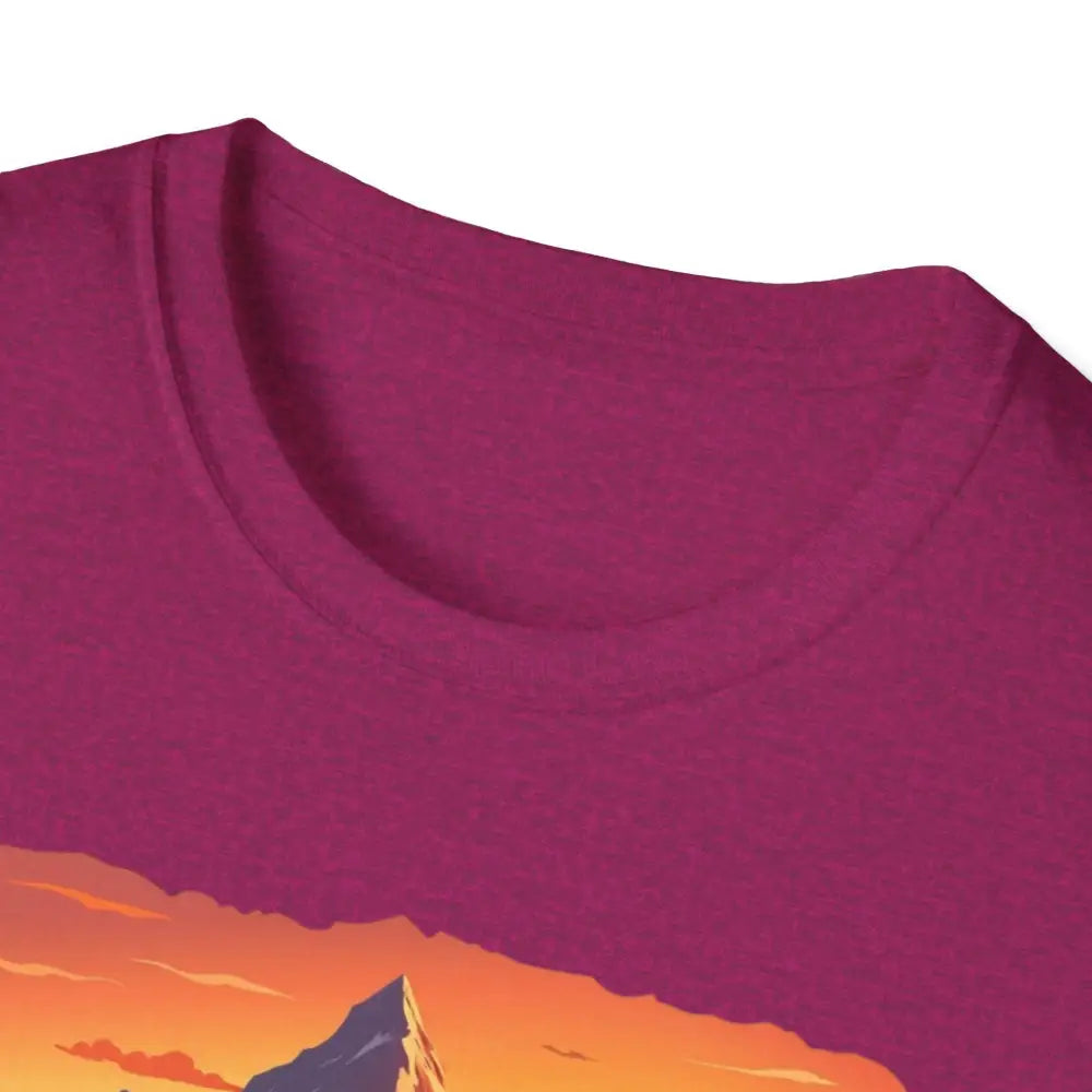 Maroon Mountain Graphic Scenic Route T Shirt for outdoor enthusiasts and adventurers