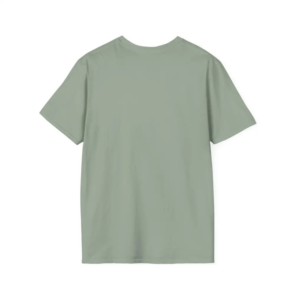 Sage green Mountain Graphic Scenic Route T Shirt showcasing outdoor adventure design