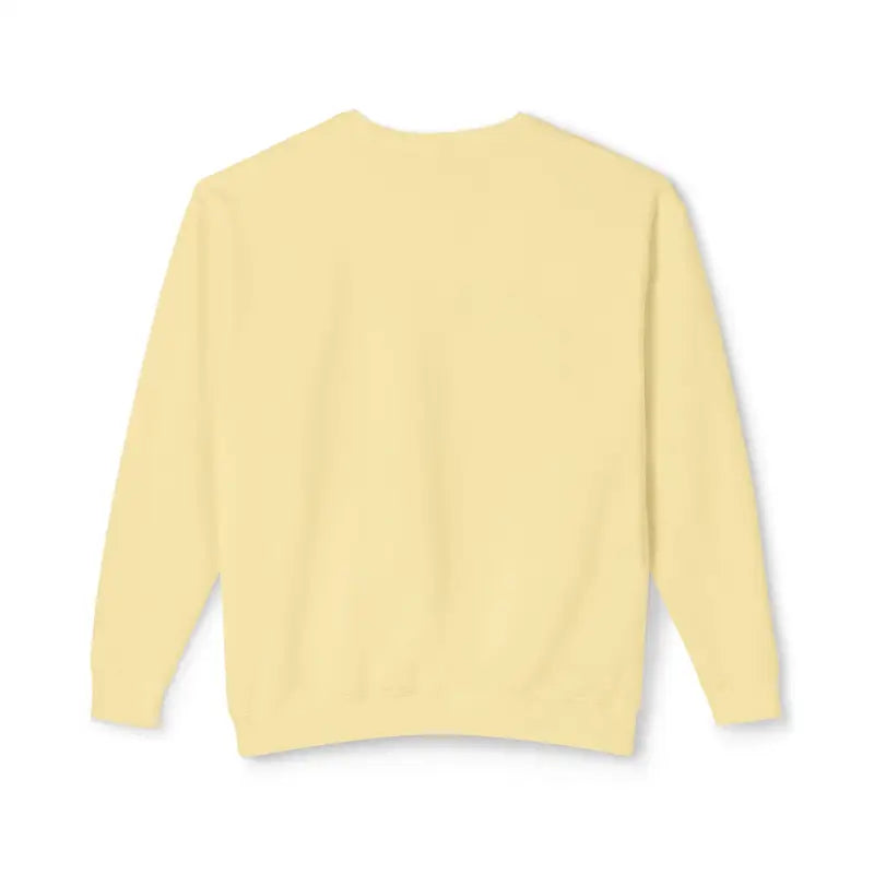 Pale yellow crewneck sweatshirt from Narragansett 02882, unisex and lightweight design
