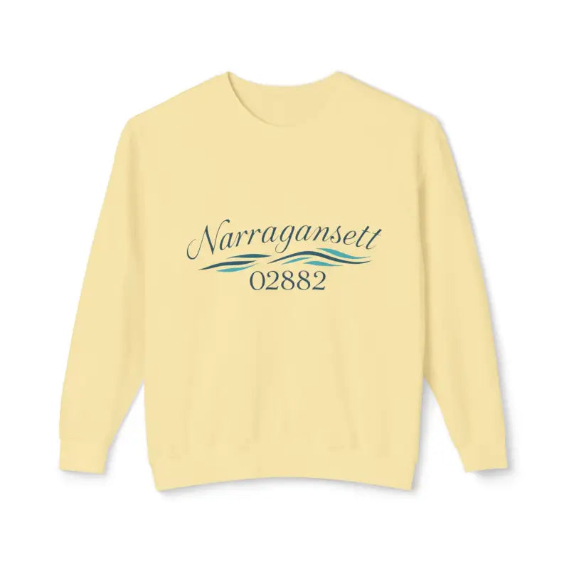 Yellow Narragansett sweatshirt from the 02882 Unisex Lightweight Crewneck collection