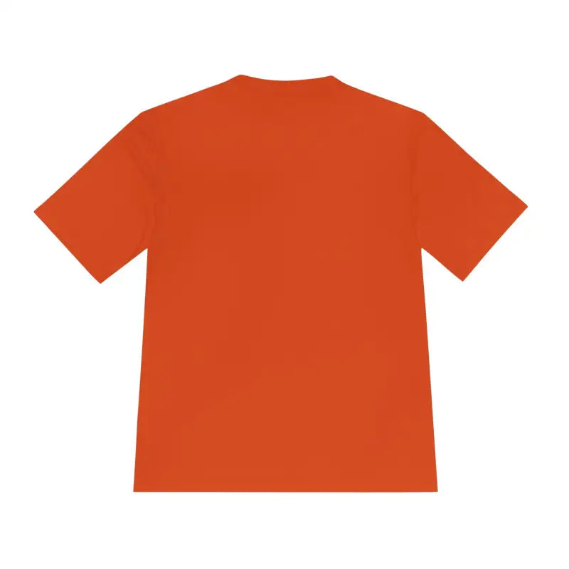 Orange short-sleeved Narragansett Beach lifeguard moisture-wicking unisex t-shirt