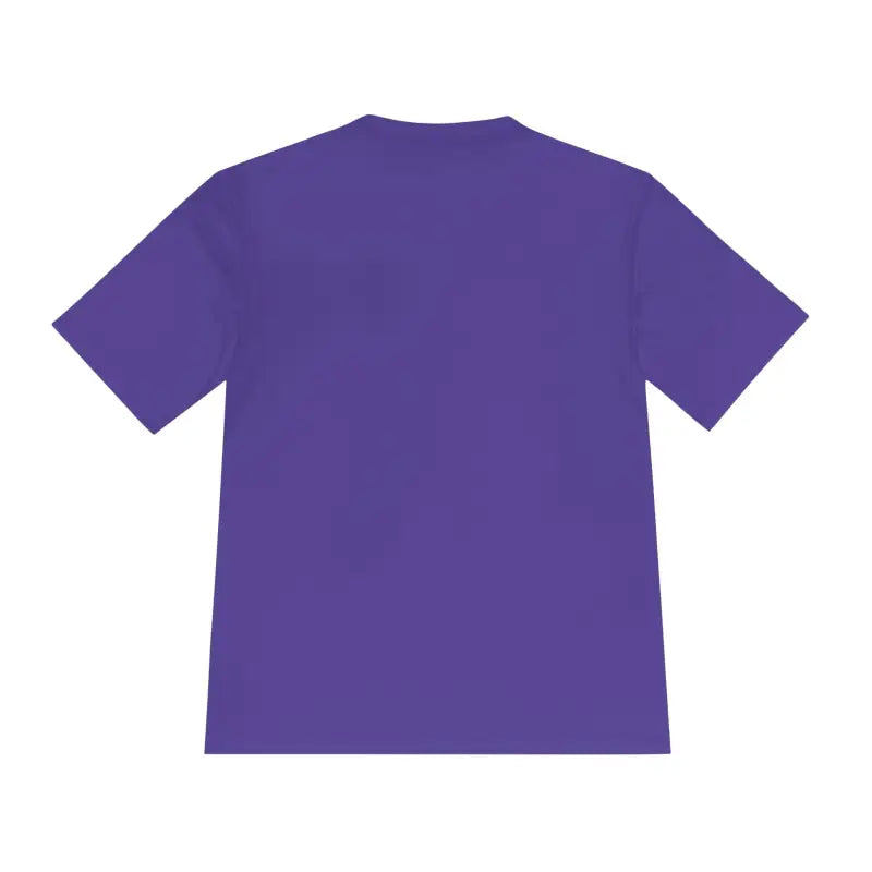 Purple Narragansett Beach Lifeguard Unisex Moisture Wicking T-Shirt displayed