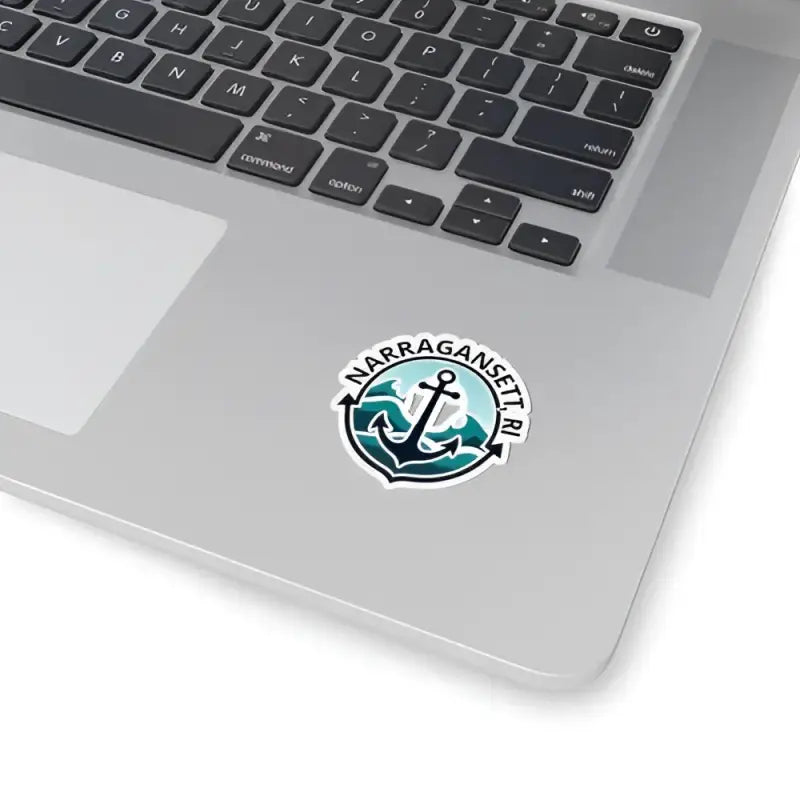 Nautical-themed sticker featuring Narragansett Rhode Island coastal design