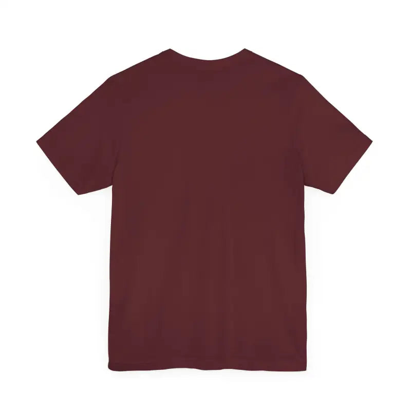 Maroon short-sleeved t-shirt from the Narragansett Sunset Unisex Jersey Tee collection