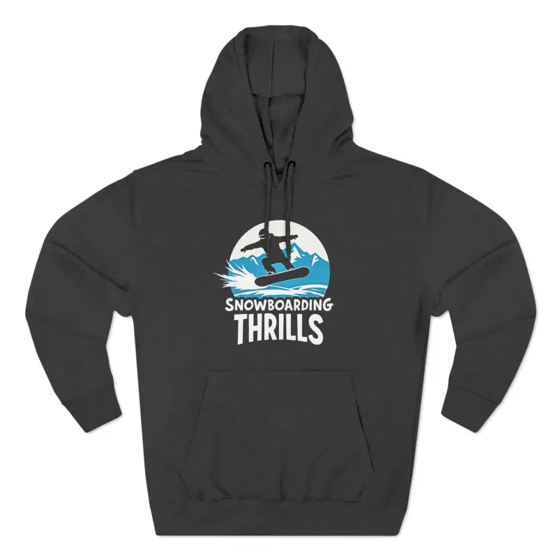 Gray hooded sweatshirt featured in the Navy Blue Snowboarding Fleece Hoodie product