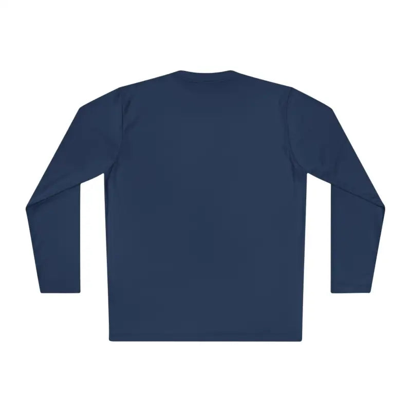 Navy Long Sleeve Shirt with Wave Graphic displaying a stylish navy blue design