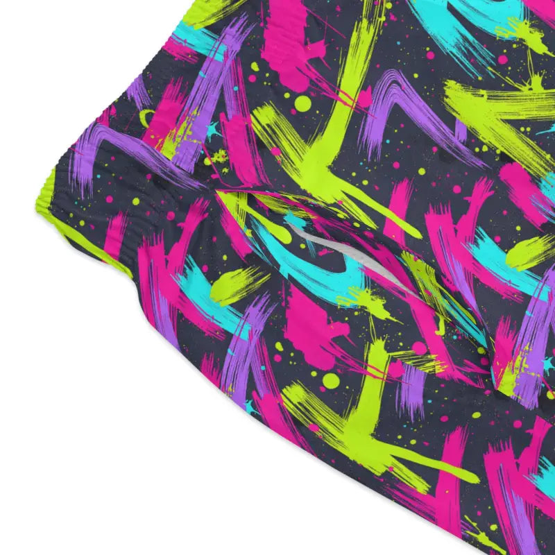 Colorful patterned shorts from Neon Splash Swim Trunks for vibrant summer beachwear