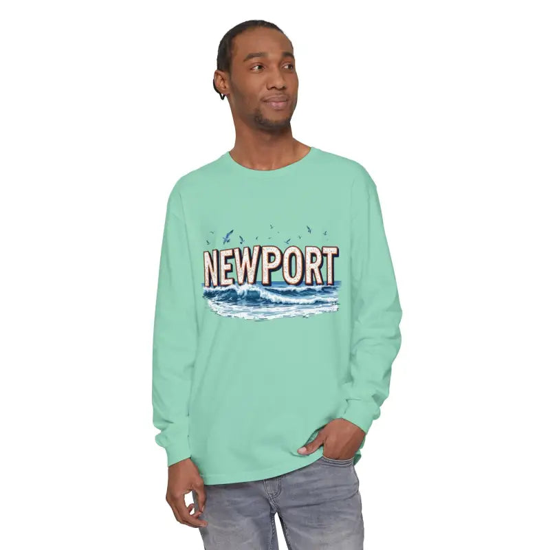 Long-sleeved Newport graphic tee from the Newport Beach relaxed coastal style collection