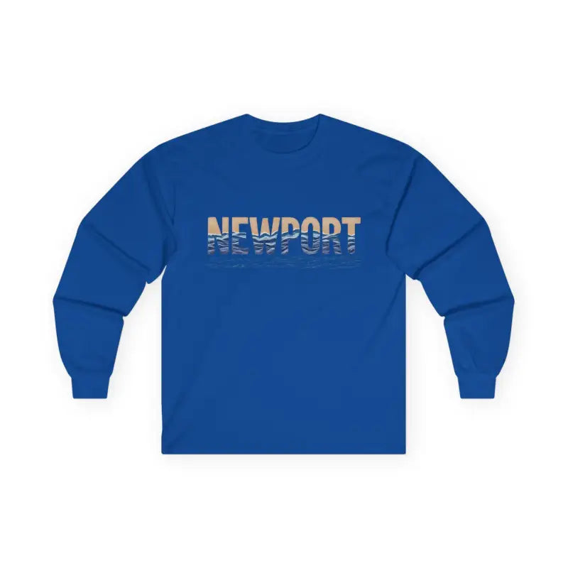 Blue long-sleeved shirt from Newport Coastal Vibes Unisex collection for casual wear