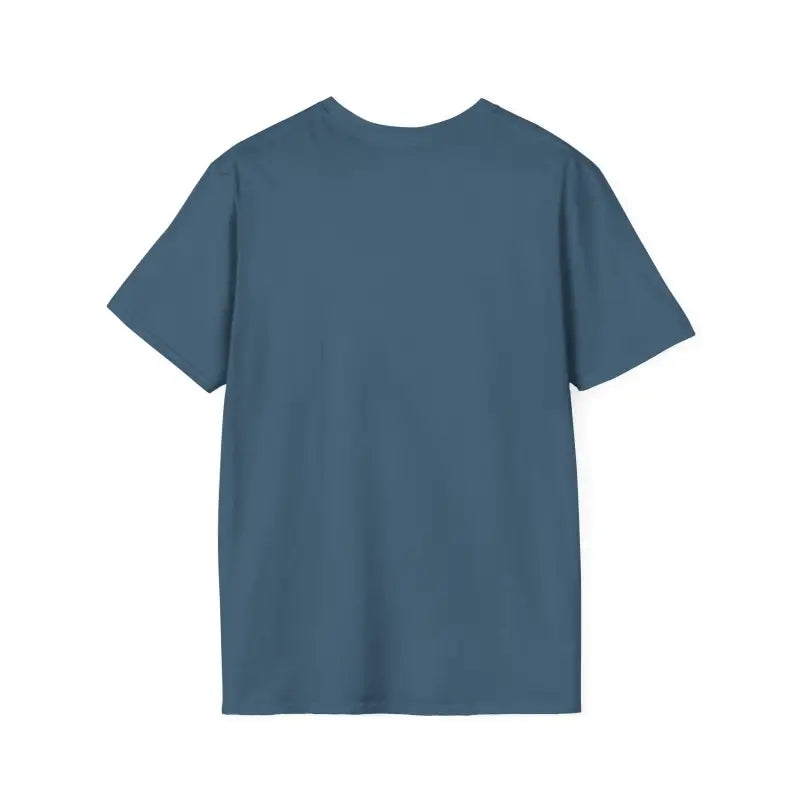 Blue short-sleeved Newport Sailing Softstyle Unisex T Shirt displayed on a neutral background