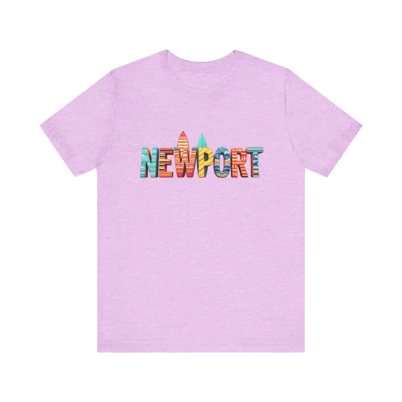 Lilac T-shirt from Newport Surfing Inspired Unisex Jersey Tee collection