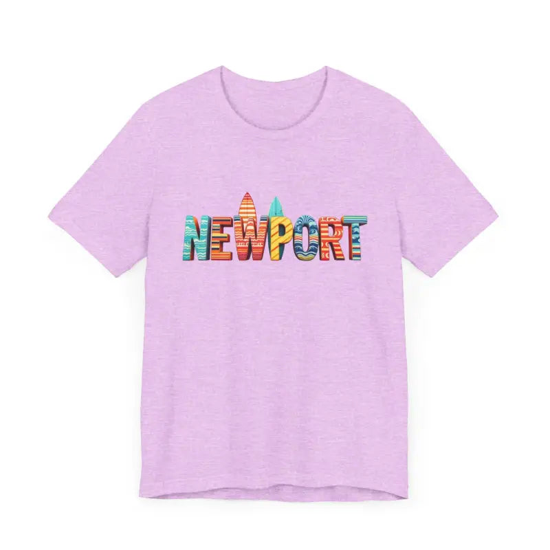 Lavender Newport Surfing Inspired Unisex Jersey Tee with stylish design
