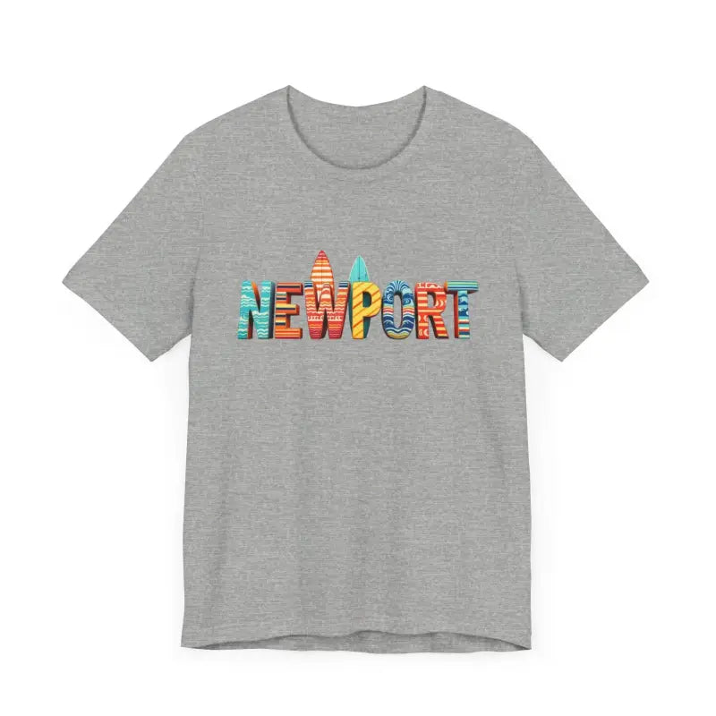 Gray Newport Surfing Inspired Unisex Jersey Tee featuring a stylish design